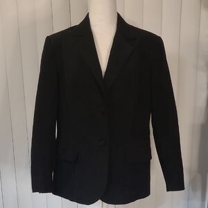 Classic Black Faux Suede Women's Blazer